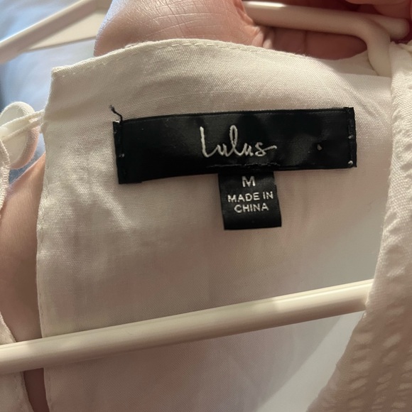 Lulus Ruffle Midi White dress - Picture 6 of 7